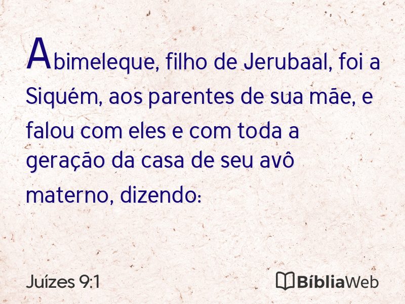 Juízes 9:1 em imagem para compartilhar