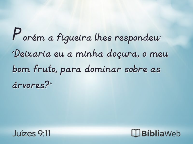 Juízes 9:11 em imagem para compartilhar