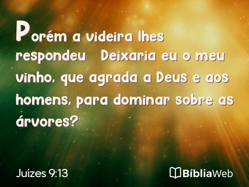 Juízes 9:13 em imagem para compartilhar