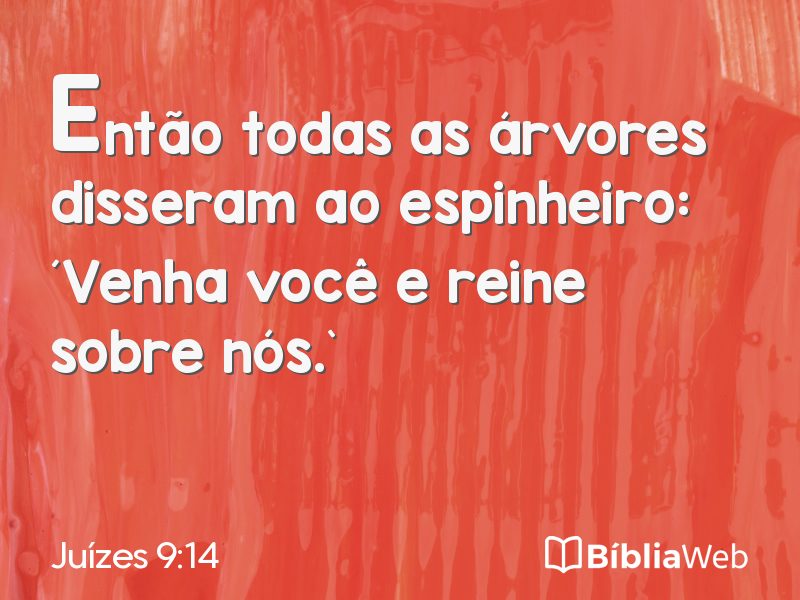 Juízes 9:14 em imagem para compartilhar