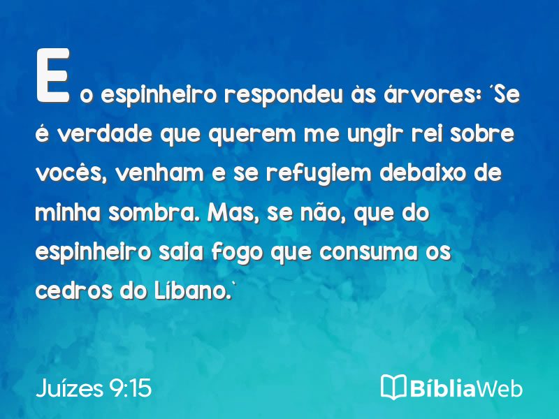Juízes 9:15 em imagem para compartilhar
