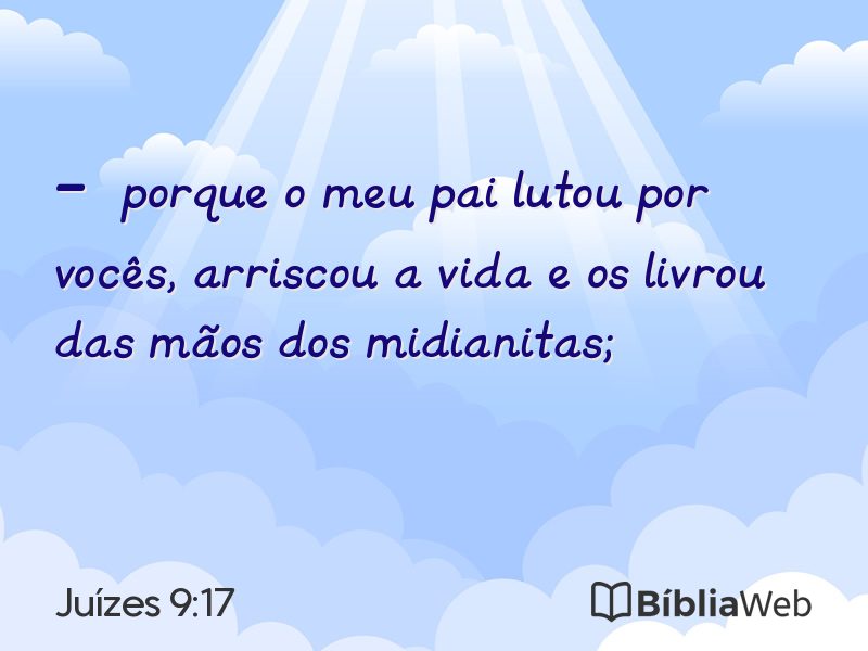 Juízes 9:17 em imagem para compartilhar