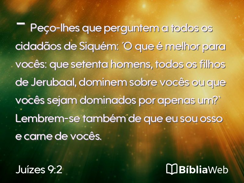 Juízes 9:2 em imagem para compartilhar