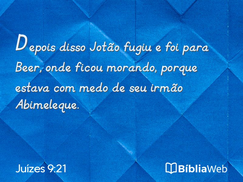 Juízes 9:21 em imagem para compartilhar