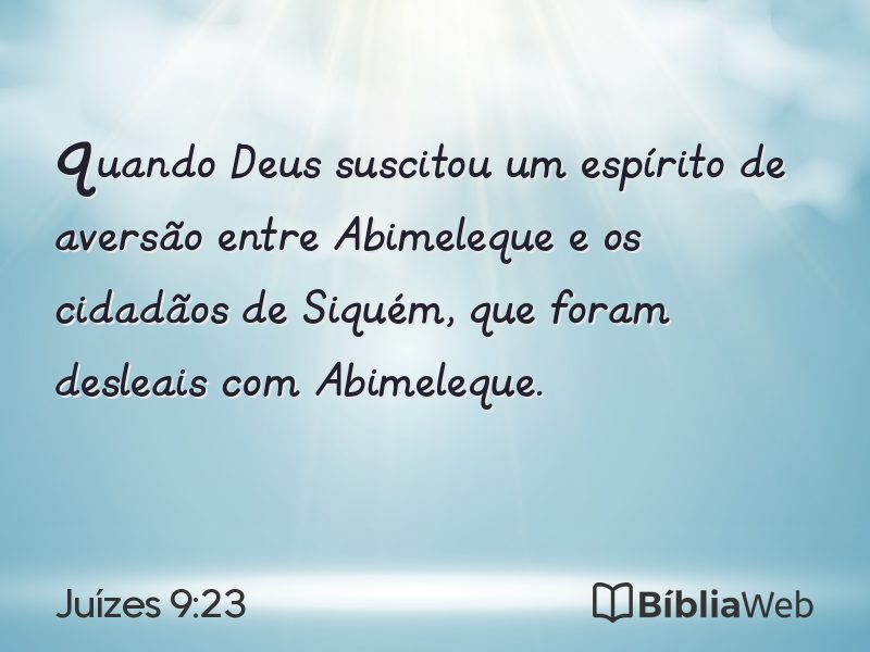 Juízes 9:23 em imagem para compartilhar