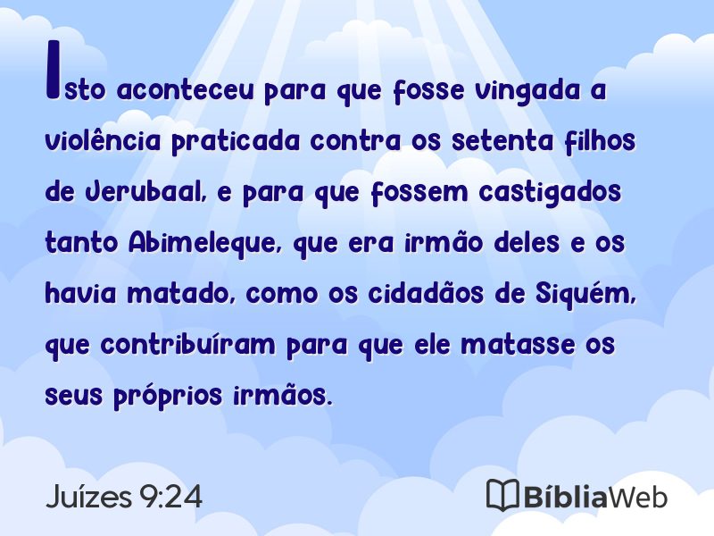 Juízes 9:24 em imagem para compartilhar