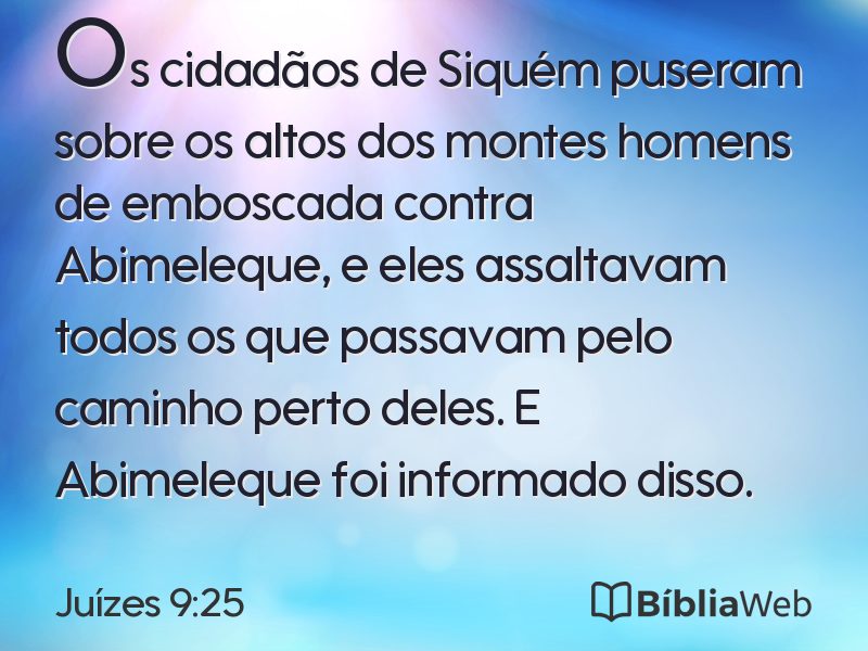 Juízes 9:25 em imagem para compartilhar