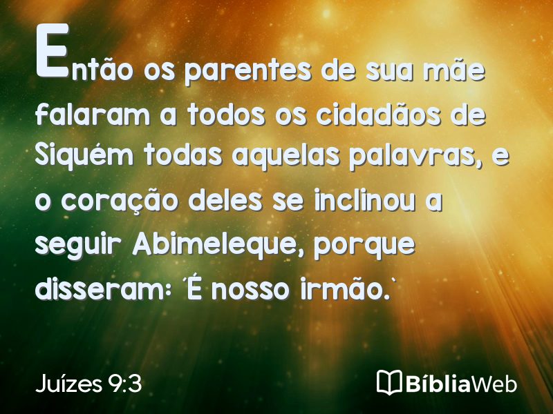 Juízes 9:3 em imagem para compartilhar