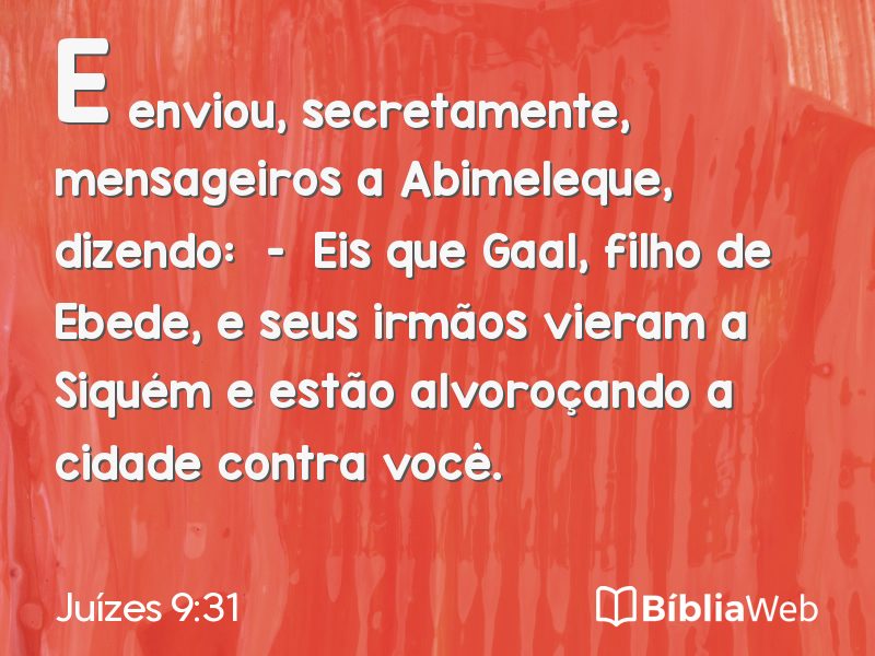 Juízes 9:31 em imagem para compartilhar