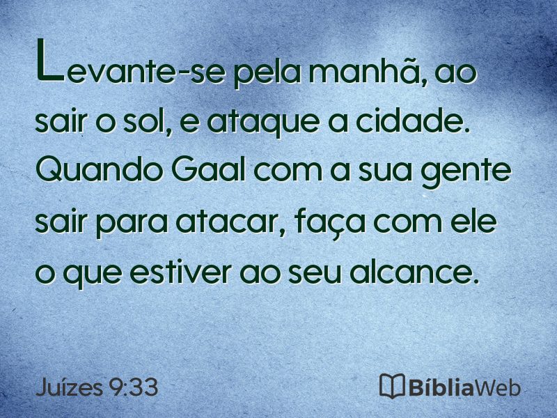 Juízes 9:33 em imagem para compartilhar