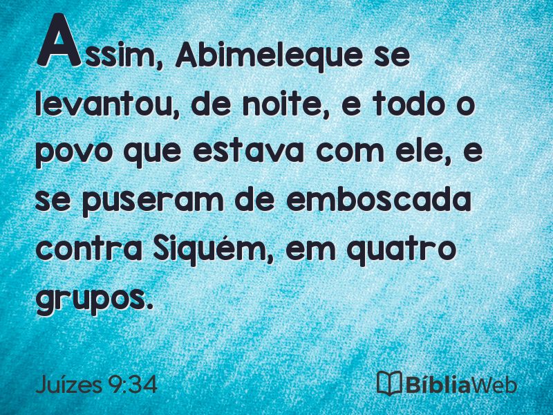 Juízes 9:34 em imagem para compartilhar