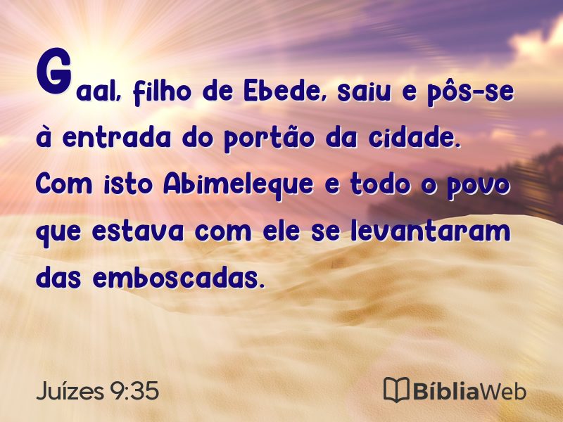 Juízes 9:35 em imagem para compartilhar