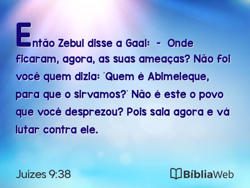 Juízes 9:38 em imagem para compartilhar