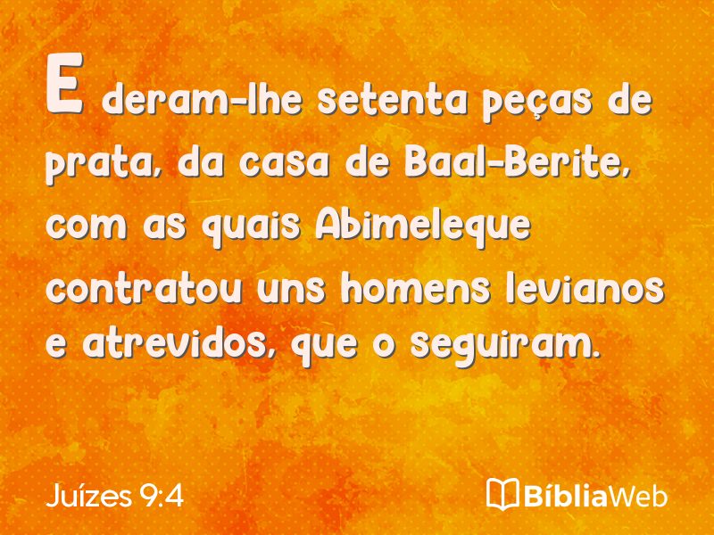 Juízes 9:4 em imagem para compartilhar
