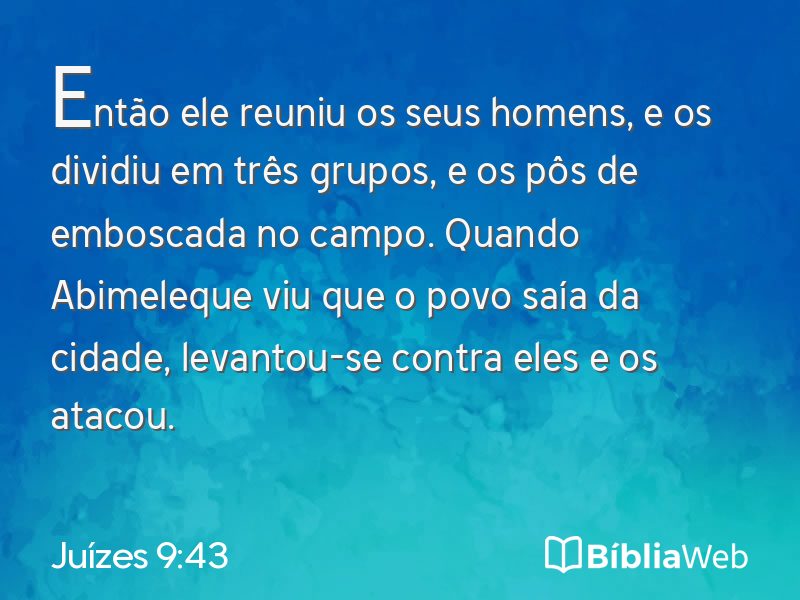 Juízes 9:43 em imagem para compartilhar