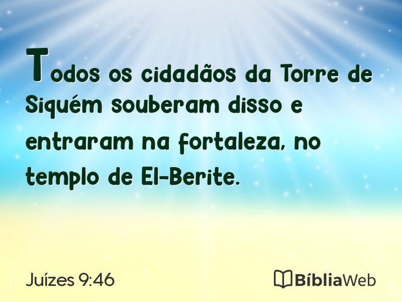 Juízes 9:46 em imagem para compartilhar
