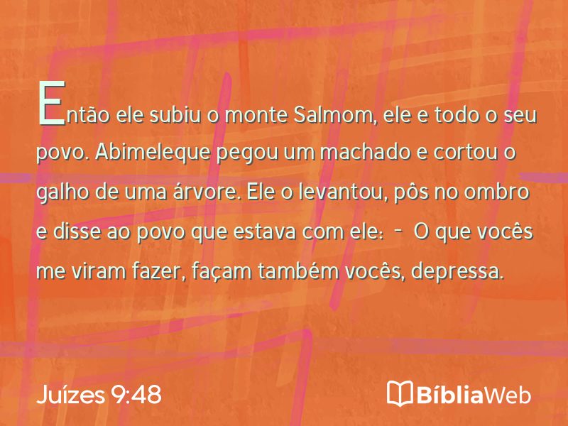 Juízes 9:48 em imagem para compartilhar
