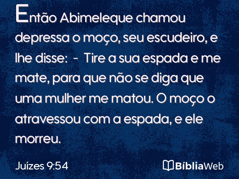 Juízes 9:54 em imagem para compartilhar