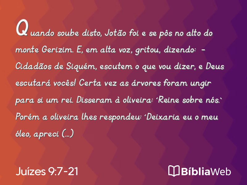 Juízes 9:7-21 em imagem para compartilhar