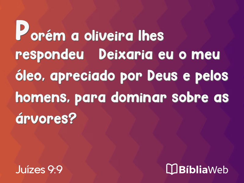 Juízes 9:9 em imagem para compartilhar