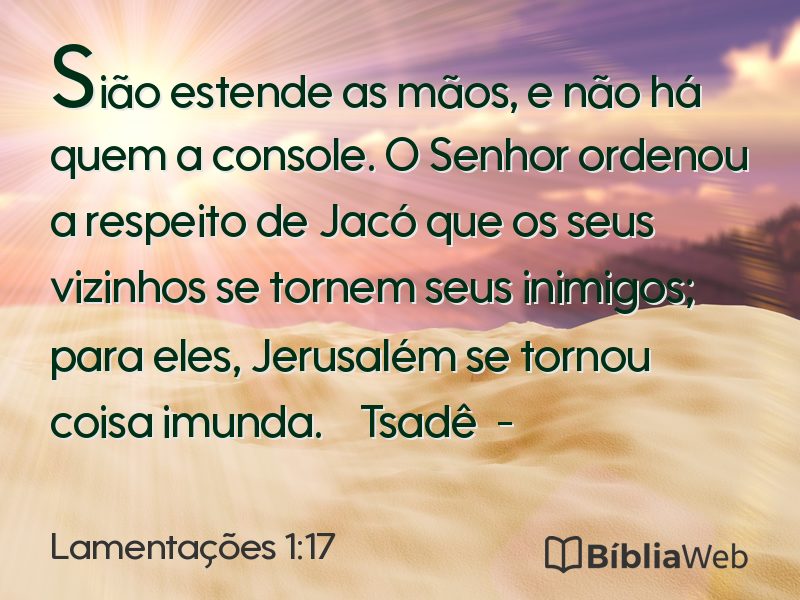 Lamentações 1:17 em imagem para compartilhar