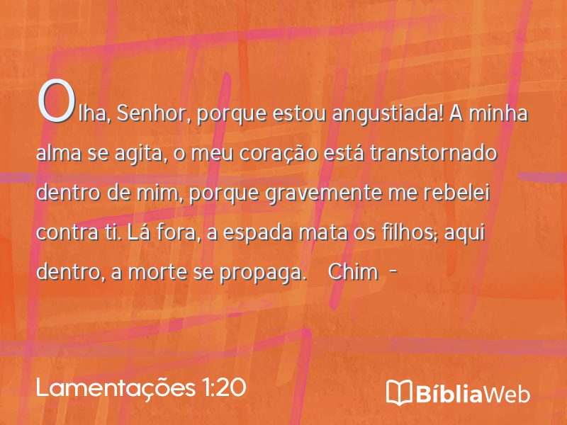 Lamentações 1:20 em imagem para compartilhar