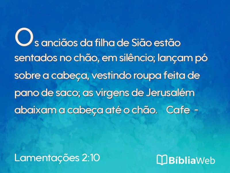 Lamentações 2:10 em imagem para compartilhar