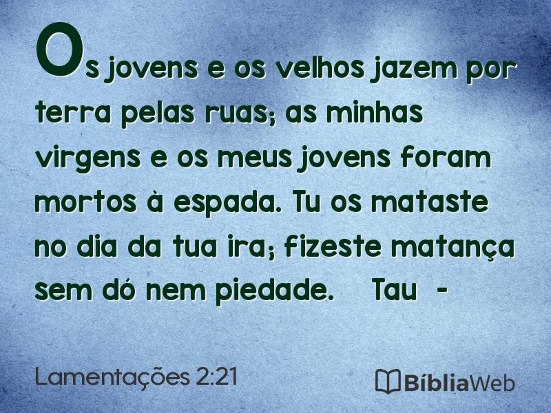 Lamentações 2:21 em imagem para compartilhar