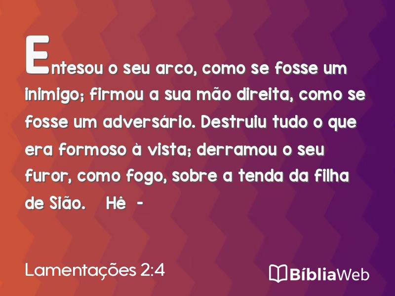 Lamentações 2:4 em imagem para compartilhar