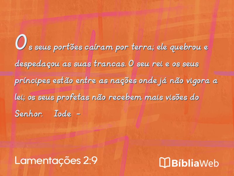 Lamentações 2:9 em imagem para compartilhar