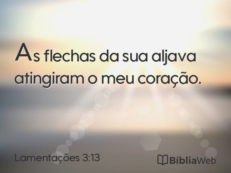 Lamentações 3:13 em imagem para compartilhar