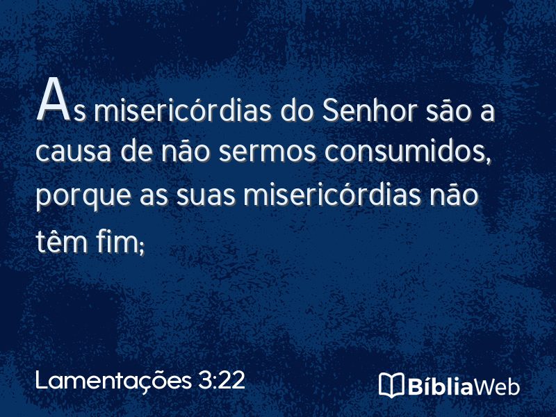 Lamentações 3:22 em imagem para compartilhar