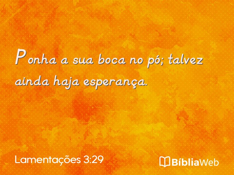 Lamentações 3:29 em imagem para compartilhar