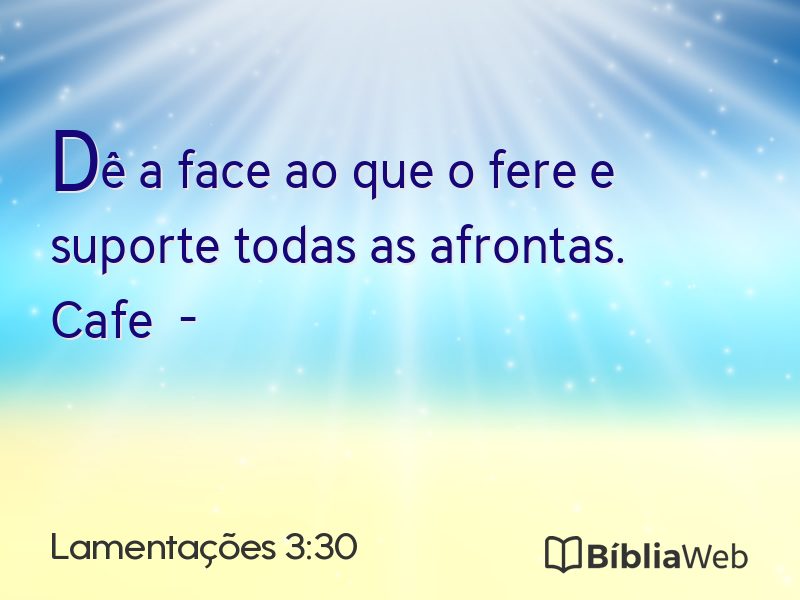 Lamentações 3:30 em imagem para compartilhar