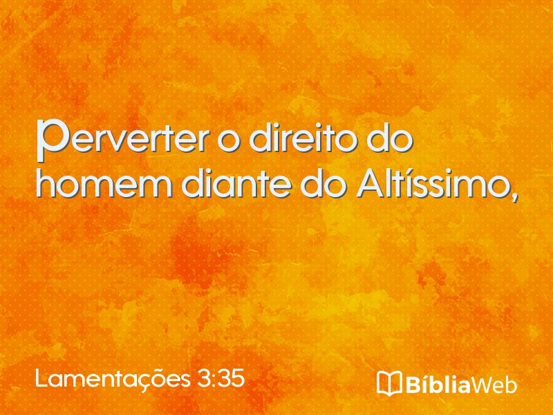 Lamentações 3:35 em imagem para compartilhar
