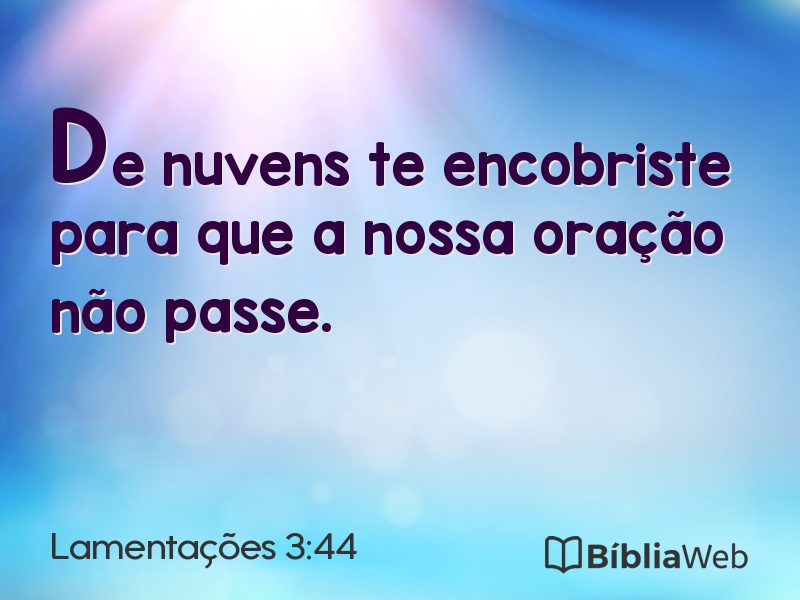 Lamentações 3:44 em imagem para compartilhar