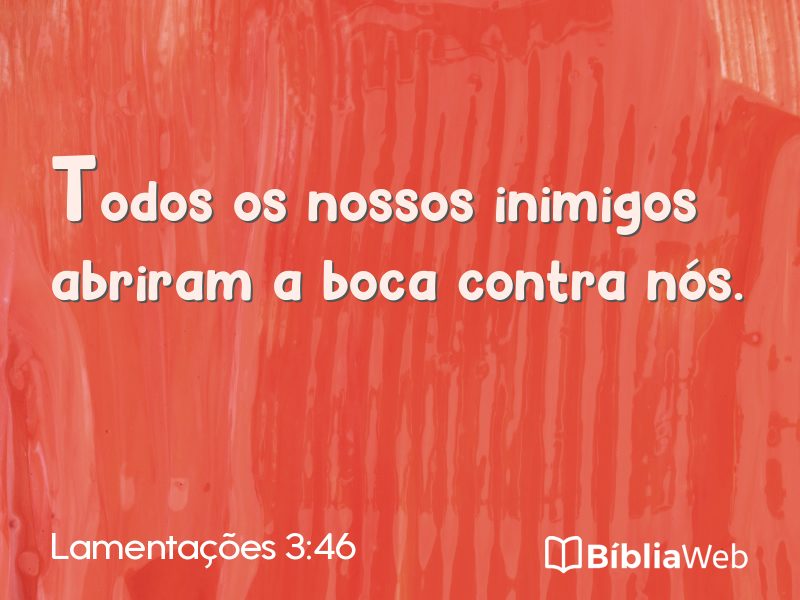 Lamentações 3:46 em imagem para compartilhar