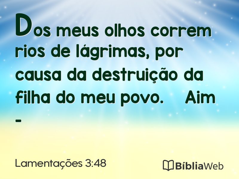 Lamentações 3:48 em imagem para compartilhar