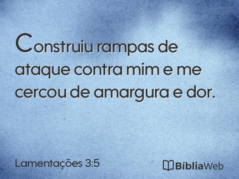 Lamentações 3:5 em imagem para compartilhar
