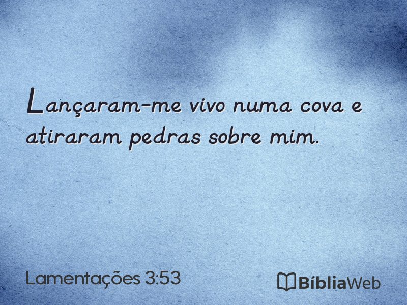 Lamentações 3:53 em imagem para compartilhar