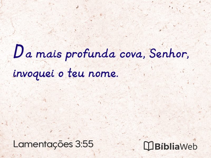Lamentações 3:55 em imagem para compartilhar