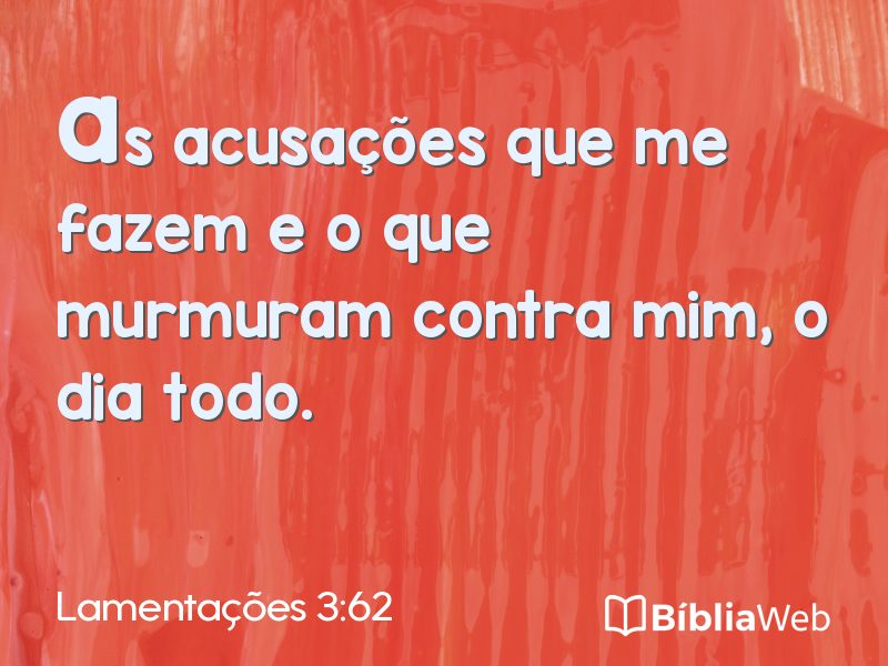 Lamentações 3:62 em imagem para compartilhar