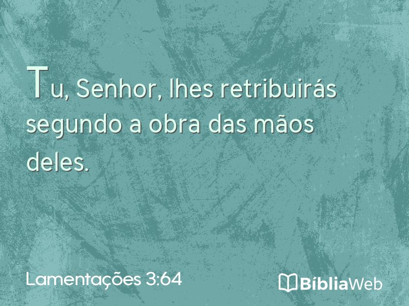 Lamentações 3:64 em imagem para compartilhar