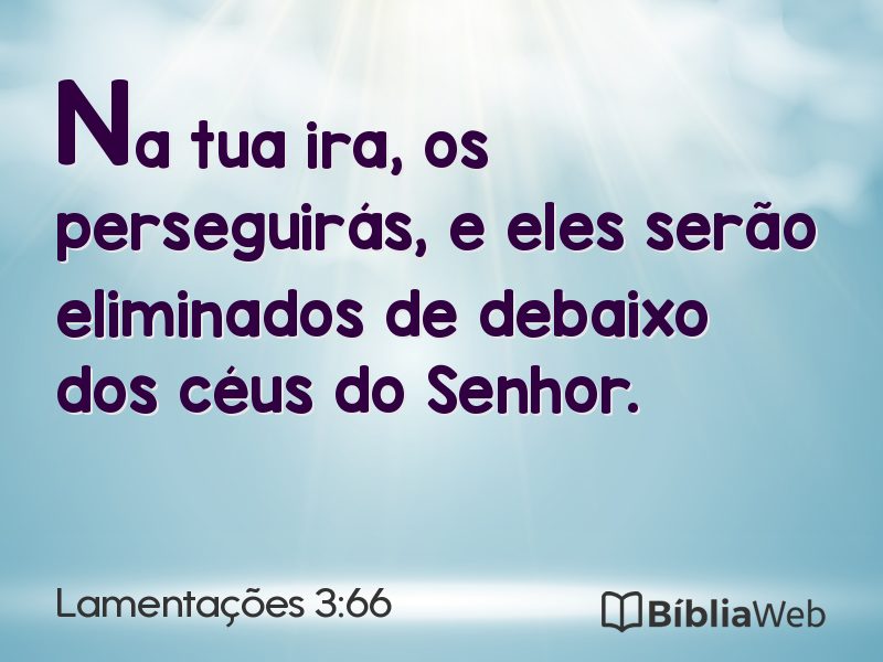 Lamentações 3:66 em imagem para compartilhar
