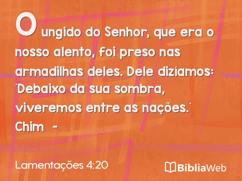 Lamentações 4:20 em imagem para compartilhar