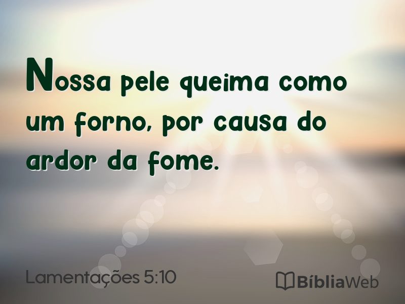 Lamentações 5:10 em imagem para compartilhar