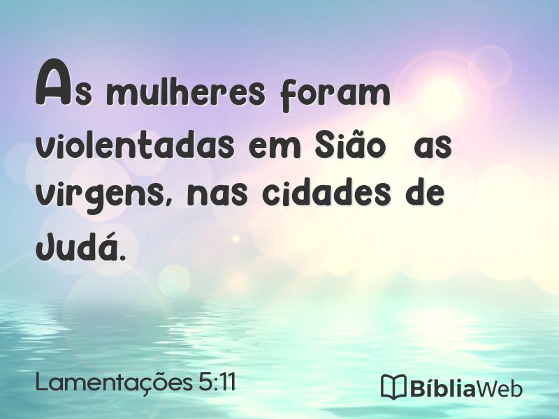 Lamentações 5:11 em imagem para compartilhar