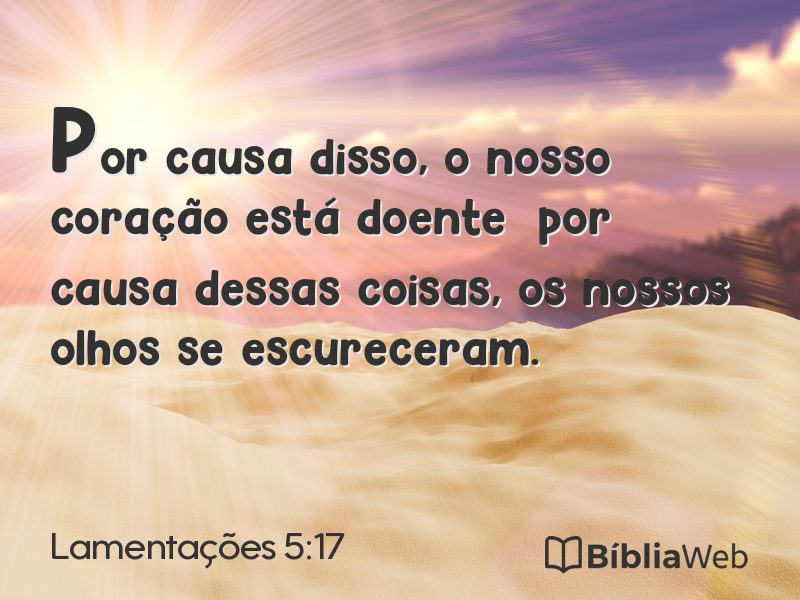 Lamentações 5:17 em imagem para compartilhar
