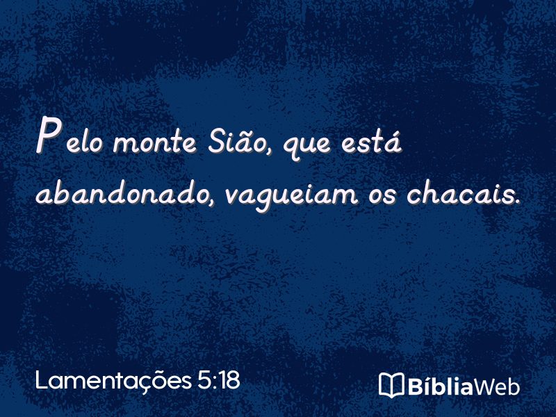 Lamentações 5:18 em imagem para compartilhar