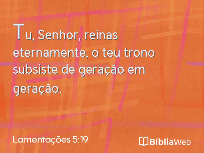 Lamentações 5:19 em imagem para compartilhar